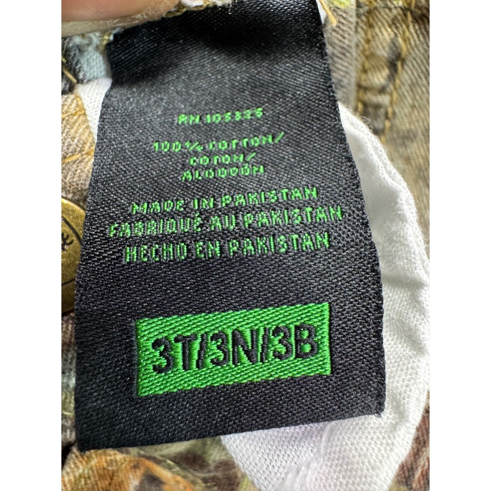 John Deere Toddler 3T Mossy Oak Camo Overalls Cotton Bib Hunting Workwear 3N/3B - Picture 4 of 7